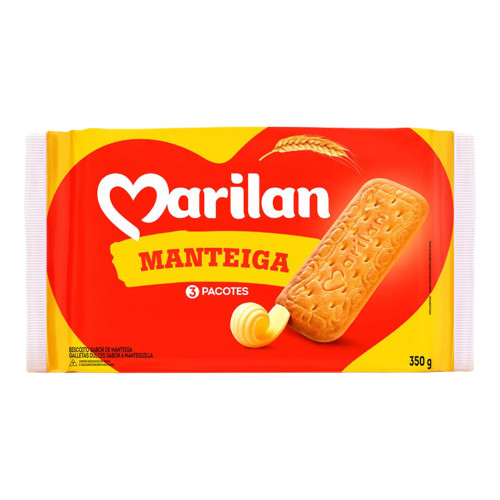 BISCOITO MARILAN 350GR MANTEIGA - CX COM 24 UN