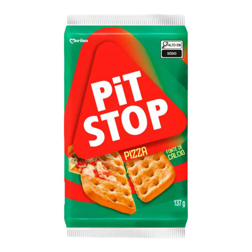 BISCOITO PIT STOP MARILAN 137GR PIZZA - CX COM 36 UN
