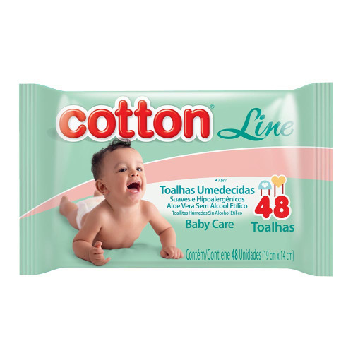 TOALHA UMEDECIDA COTTON C/48UN - CX COM 12 UN
