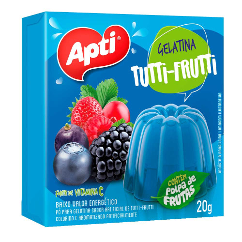 GELATINA APTI 20GR TUTTI FRUTTI - CX COM 36 UN