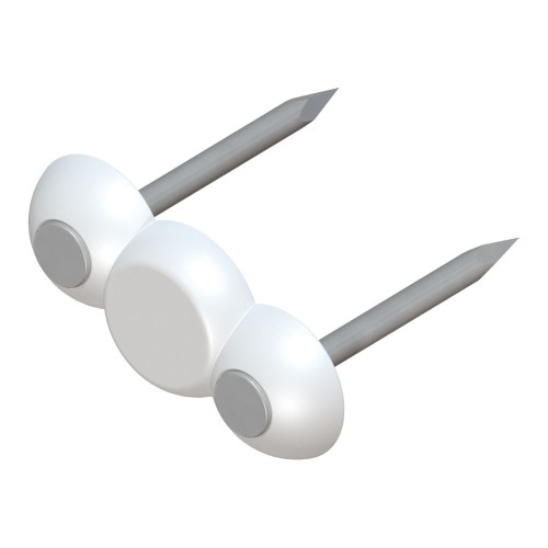 GRAMPO P/ FIO MIGUELÃO C/15UN DUPLO BRANCO - CARTELA COM 10 UN