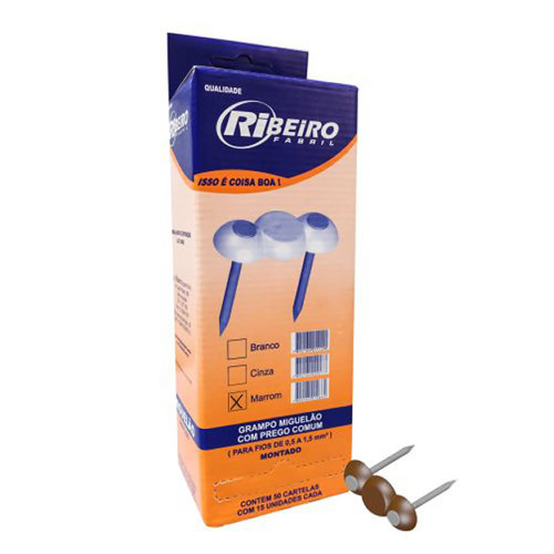 GRAMPO P/ FIO MIGUELÃO C/15UN DUPLO BRANCO - CX COM 50 UN