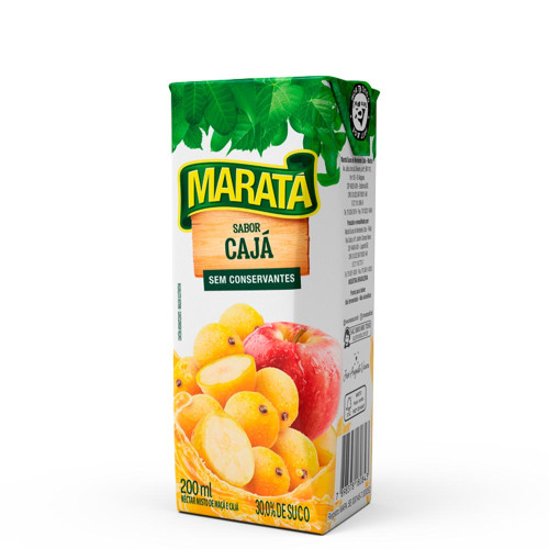 SUCO NÉCTAR MARATÁ 200ML CAJÁ - CX COM 27 UN