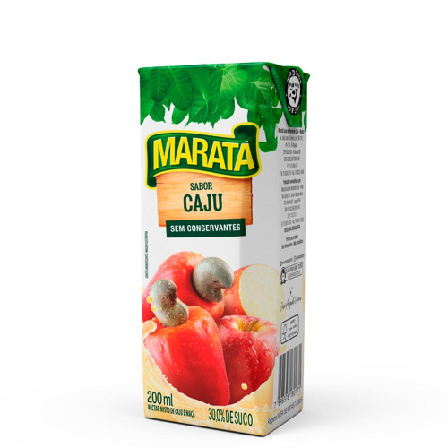 SUCO NÉCTAR MARATÁ 200ML CAJU - CX COM 27 UN