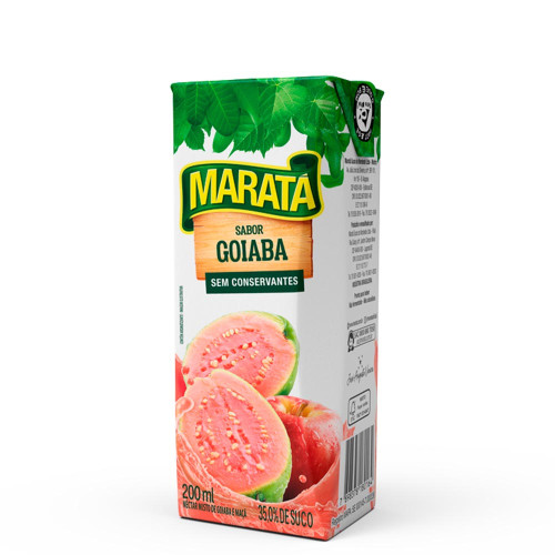 SUCO NÉCTAR MARATÁ 200ML GOIABA - CX COM 27 UN