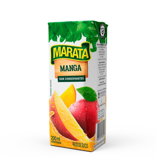SUCO NÉCTAR MARATÁ 200ML MANGA - CX COM 27 UN