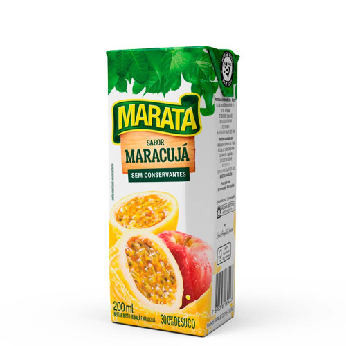 SUCO NÉCTAR MARATÁ 200ML MARACUJÁ - CX COM 27 UN
