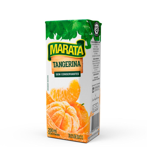 SUCO NÉCTAR MARATÁ 200ML TANGERINA - CX COM 27 UN