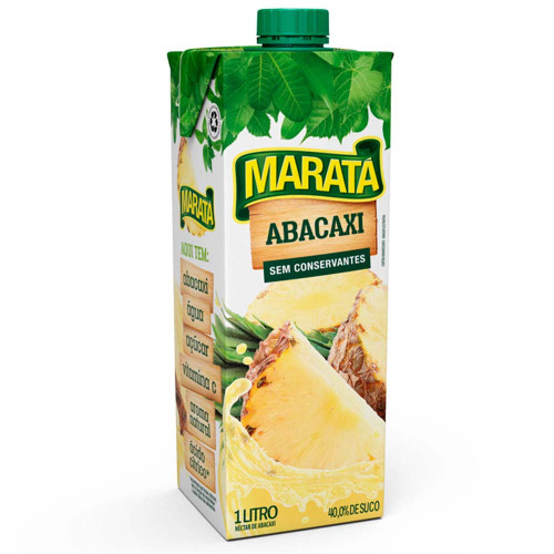 SUCO NÉCTAR MARATÁ 1 LITRO ABACAXI - CX COM 12 UN