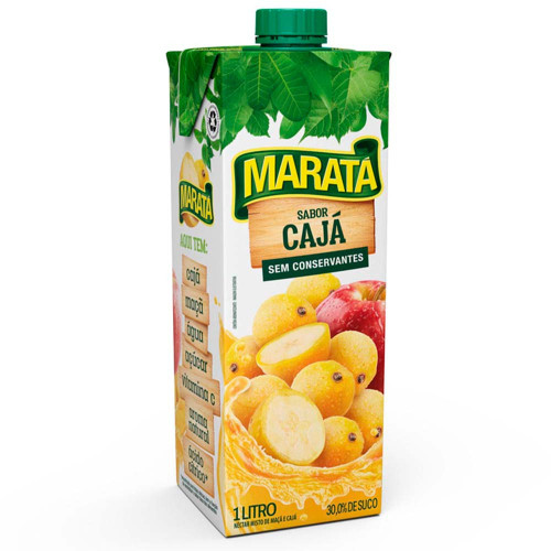 SUCO NÉCTAR MARATÁ 1 LITRO CAJÁ - CX COM 12 UN