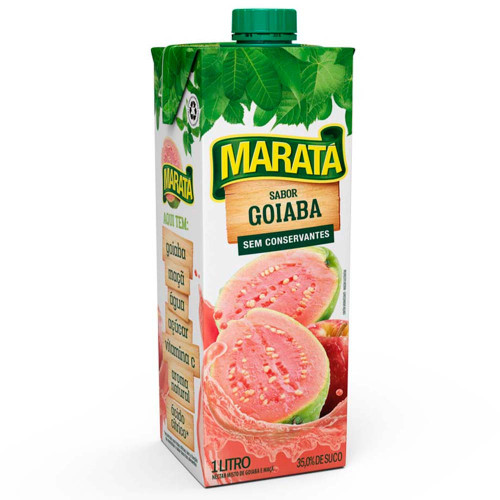 SUCO NÉCTAR MARATÁ 1 LITRO GOIABA - CX COM 12 UN