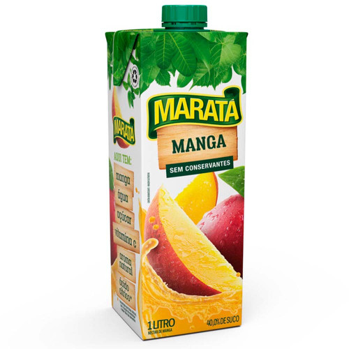 SUCO NÉCTAR MARATÁ 1 LITRO MANGA - CX COM 12 UN