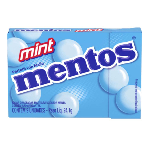 BALA MENTOS BOX 24,1GR MENTA - DP COM 12 UN