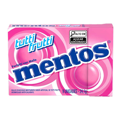 MENTOS BALA BOX 24,1GR TUTTI-FRUTTI - DP COM 12 UN