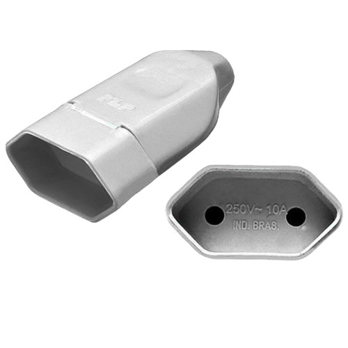 TOMADA FÊMEA FLP 2 POLOS+TERRA - PC COM 10 UN