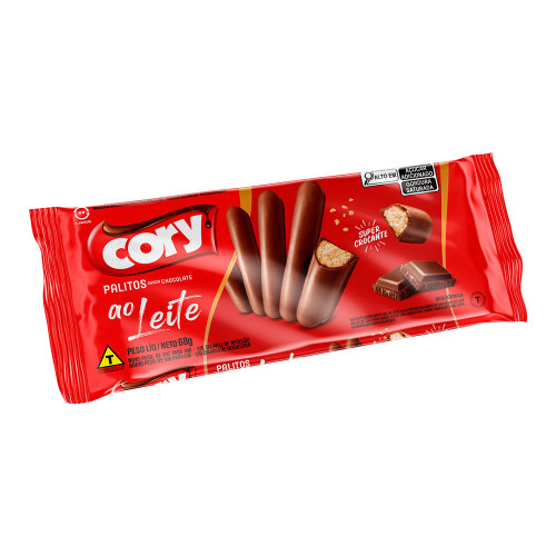 PALITOS CORY AO LEITE 68GR - CX COM 30 UN