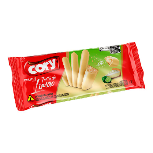 PALITOS CORY TORTA DE LIMÃO 68GR - CX COM 30 UN