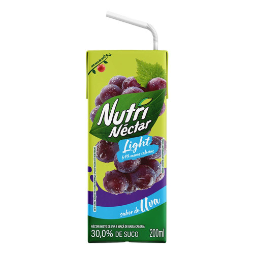 SUCO NUTRINÉCTAR 200ML - UVA LIGHT CX COM 27 UN