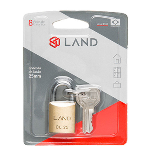 CADEADO LAND 25MM BLISTER INDIVIDUAL - UNIDADE