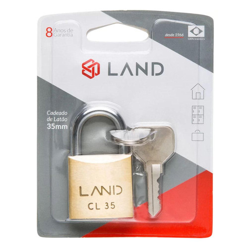 CADEADO LAND 35MM BLISTER INDIVIDUAL - UNIDADE