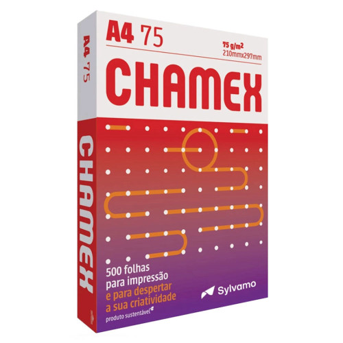 PAPEL SULFITE A4 CHAMEX BRANCO - PC COM 500 UN