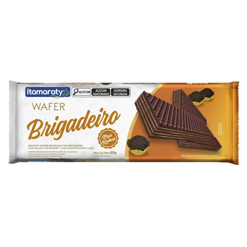 BISCOITO WAFER ITAMARATY 80GR BRIGADEIRO - CX COM 50 UN