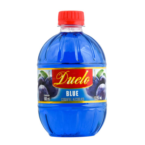 CACHAÇA DUELO 500ML BLUE - CX COM 12 UN