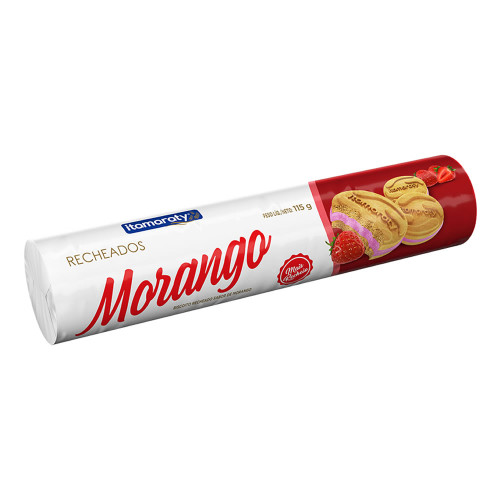 BISCOITO RECHEADO ITAMARATY 115GR MORANGO - CX COM 30 UN