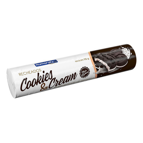 BISCOITO RECHEADO ITAMARATY 115GR COOKIES E CREAM - CX COM 30 UN