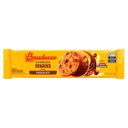 COOKIES BISCOITO BAUDUCCO 96GR MAXI CHOCOLATE - CX COM 42 UN
