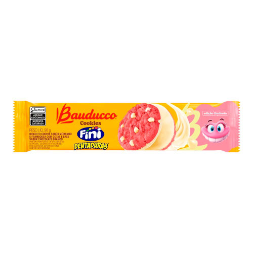 COOKIES BISCOITO BAUDUCCO 96GR FINI DENTADURAS - CX COM 42 UN