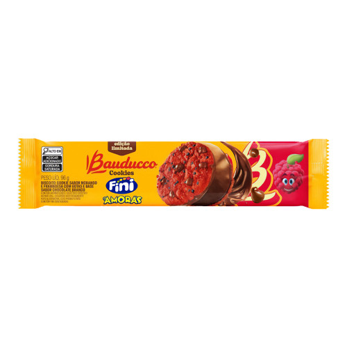 COOKIES BISCOITO BAUDUCCO 96GR FINI AMORAS - CX COM 42 UN