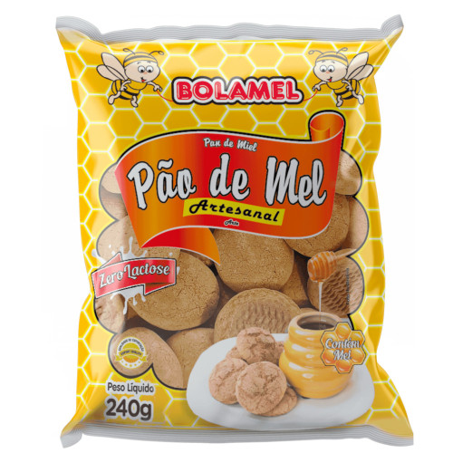 PÃO DE MEL ARTESANAL BOLAMEL 240GR - CX COM 25 UN