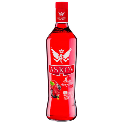 VODKA ASKOV 900ML FRUTAS VERMELHAS - CX COM 12 UN