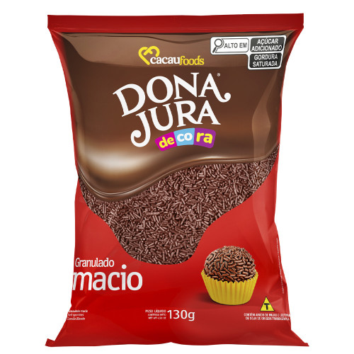 GRANULADO DONA JURA 130GR CHOCOLATE - CX COM 40 UN