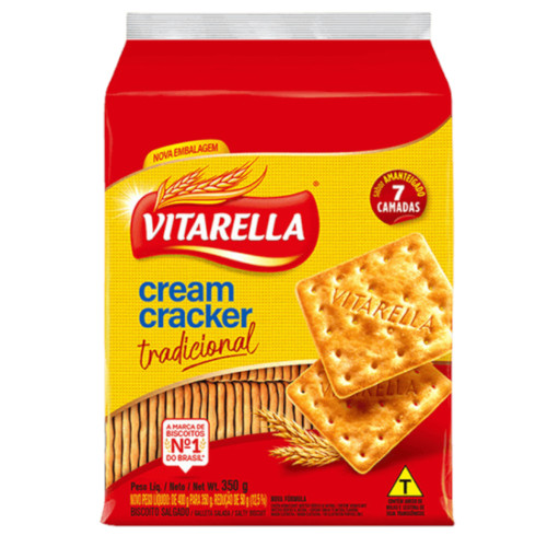 BISCOITO VITARELLA CREAM CRACKER 350GR - CX COM 24 UN