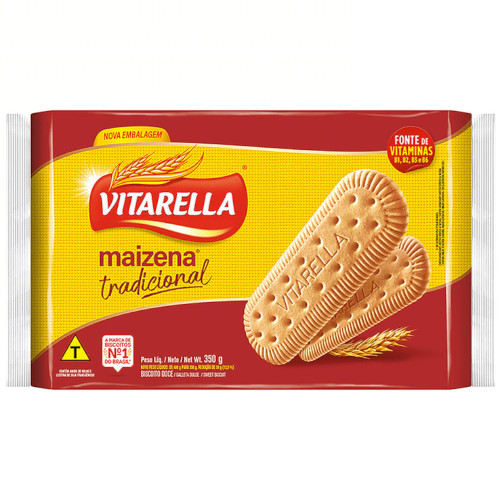 BISCOITO VITARELLA 350GR MAIZENA TRADICIONAL - CX COM 24 UN