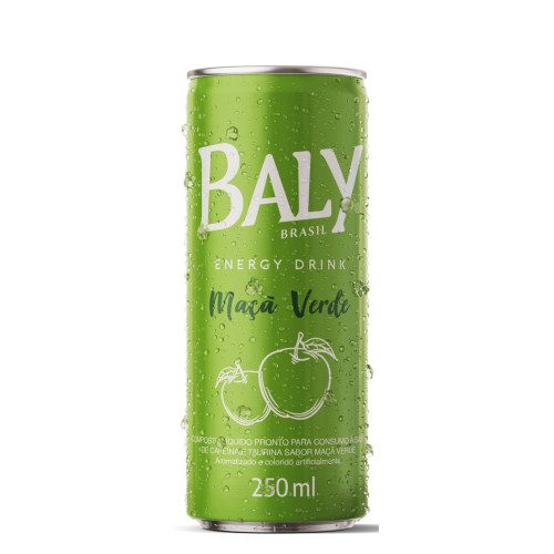 ENERGÉTICO BALY LATA 250ML MAÇÃ VERDE - FD COM 6 UN
