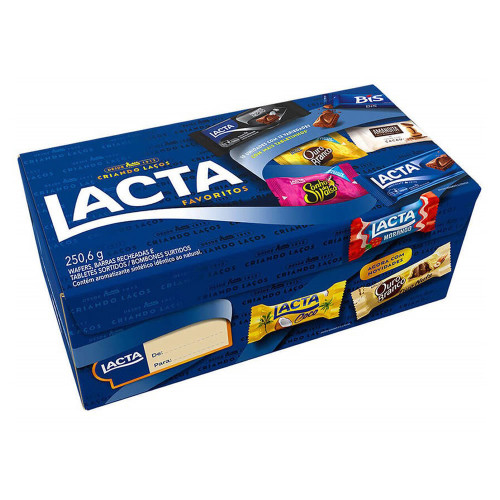 BOMBOM LACTA CHOCOLATE 250GR FAVORITOS - UNIDADE