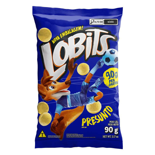 SALGADINHO LOBITS 90GR PRESUNTO - CX COM 16 UN