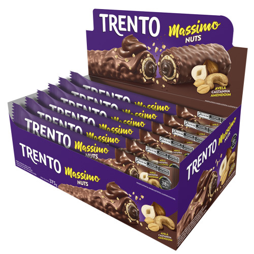 CHOCOLATE TRENTO PECCIN MASSIMO 25GR NUTS - DP COM 15 UN