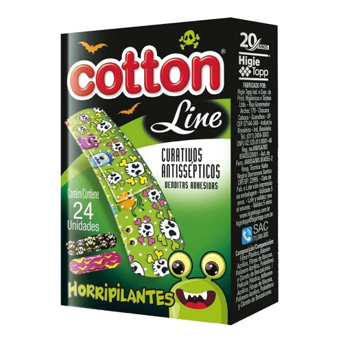 CURATIVO COTTON LINE HORRIPILANTES - CX COM 24 UN