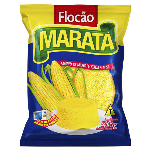 FARINHA DE MILHO FLOCADA FLOCÃO MARATÁ 500GR - FD COM 20 UN
