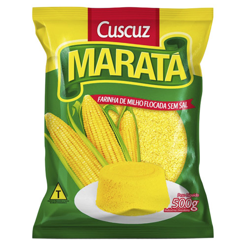 FARINHA DE MILHO FLOCADA MARATÁ 500GR CUSCUZ - FD COM 20 UN