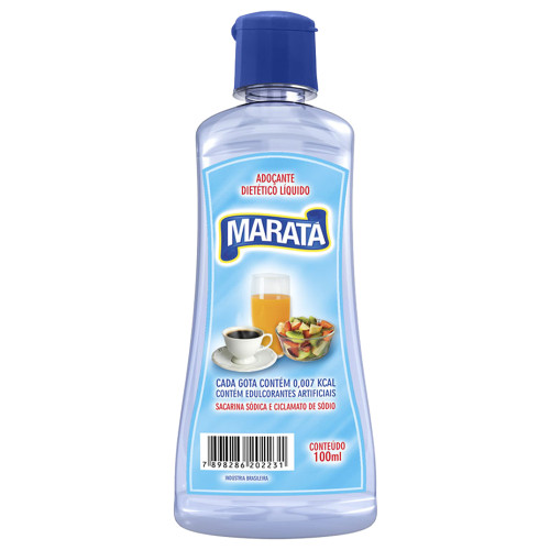 ADOÇANTE LÍQUIDO MARATÁ 100ML - CX COM 12 UN