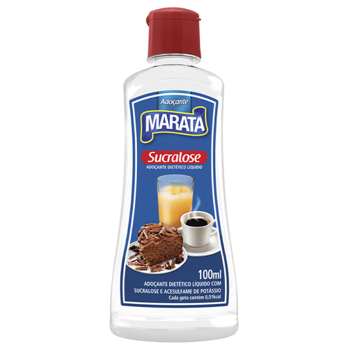 ADOÇANTE LÍQUIDO MARATÁ 100ML SUCRALOSE - CX COM 12 UN