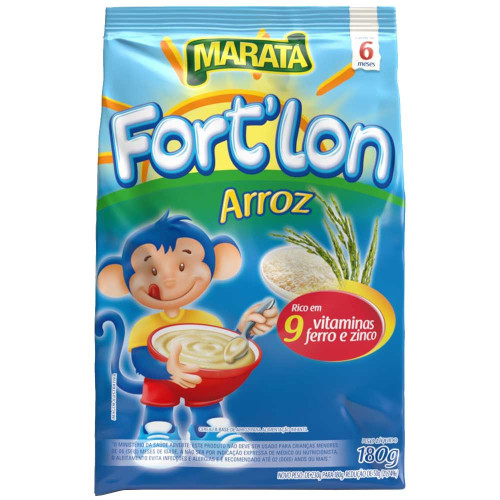 MINGAU FORT'LON MARATÁ 180GR ARROZ - CX COM 12 UN
