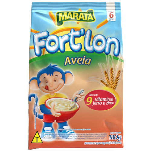 MINGAU FORT'LON MARATÁ 180GR AVEIA - CX COM 12 UN