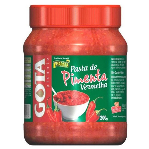 PASTA DE PIMENTA VERMELHA GOTA MARATÁ 200GR - CX COM 12 UN