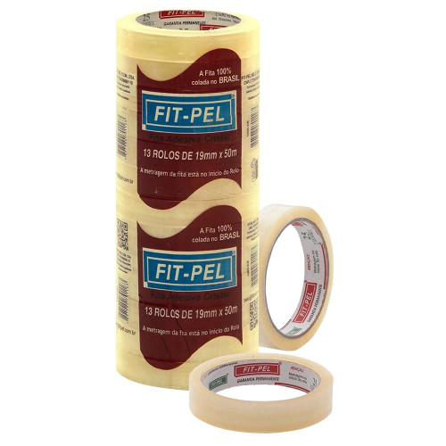 FITA DUREX FIT PEL 19MM X 50MTS TRANSPARENTE - PC COM 13 UN